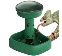Reptile Feeder for Lizards - Natural Foraging & Slow Feeder Design, Anti-Tip Stable Base for Roaches Insects, Dual-Use as Food or Water Dish, Escape-Proof Training Feeder for Bearded Dragon Gecko (S)