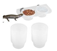 Reptile Feeder | Reptile Feeding Bowl - Water Reservoir Keeper For Snake Lizard Hermit Crab Tortoise Bearded Dragon Enthusiasts
