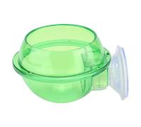 Reptile Feeder, Suction Cup Anti-Escape Reptile Food Bowl Transparent Worm Live Fodder Container for Lizard Gecko