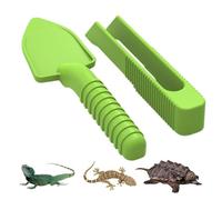 Reptile Feeder Tongs, Terrarium Tweezers, Lizard Feeder, Reptile Feeding Set - Sand Strainer Scoop, Litter Scoop, Pet Box Cleaning Accessories for Lizard Turtles