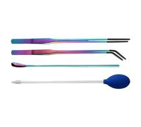 Reptile Feeding Aquarium Rubber Tip Feeding Tweezers 4 Pieces Comfortable Professional Terrarium Reptile Supply for Gecko Beard Dragon
