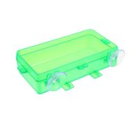 Reptile Feeding Bowl with Escape Prevention for Gecko and Lizard | Plastic, Light Green Finish, Versatile Use for Food or Water, Compact Terrarium Accessory for Daily Care