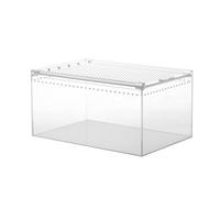 Reptile Feeding Box - Acrylic Transparent Cage, Leakproof Animal Habitat | Breathable Spider Breeding Container For Gecko Lizard Care And Small Exotic Pets