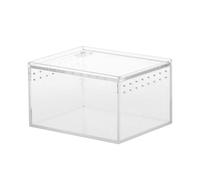 Reptile Feeding Box - Clear Tarantula Terrarium, Sturdy Snail Habitat, Portable Container | Feeding Or Transport Spiders Scorpions Mantis Small Snakes Other Reptiles Invertebrates