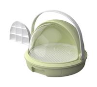 Reptile Feeding Box, Portable Feeding Cage, Silkworm Breeding Case with Drawer, for Pet Frog Scorpion Amphibian Outdoor Activities Classroom School Kids Students