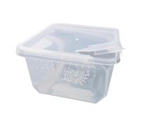 Reptile Feeding Box Snake Breeding Box Small Animals Starter Kit Clear Reptile Terrarium for Silkworm Snails Gerbil Hedgehog