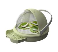 Reptile Feeding Box - Transparent Case 19x15cm, Ventilated PP Case, Observation Cabin with Sliding Drawer for Small Creatures | Terrarium For Scientists Exploration