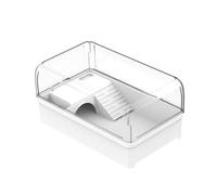 Reptile Feeding Box ， White Brazilian Terrarium Habitat With Sun Drying Platform 43.5x26x22cm Bare Box/Set(Bare box)