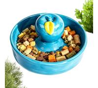 Reptile Feeding Dish | Ceramic Anti-Tip Feeder Basin Bowl - Turtle Water Bowl - for Leopard Turtles Chameleon Hermit Crab Snake Frog Snail Spider Amphibian Home Vivarium Terrarium Pet Store