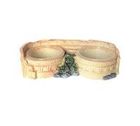 Reptile Feeding Dish | Feeder Drinking Basin,Small Animal Bowls | Animal Feeding Stand, Feeder Tray, Accessories, Lizards, Snakes, Hamsters, Leopard Gecko, Bearded Dragon