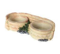 Reptile Feeding Dish, Leopard Gecko Water Dish - Resin Terrarium Bowls Bearded Dragon Unique, Beverage Basin, Small Habitat Feeder, Animal Feed Stand, Decoration