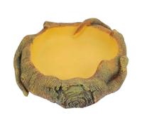 Reptile Feeding Dish-Resin Small Pet Water and Food Bowl-for Tortoise Lizard Bearded Dragon Frog Leopard Gecko