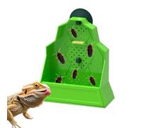Reptile Feeding Dish - Suction Cup Wall Mounted Feeder for Lizards Geckos S | Ventilated Escape Resistant Design | Live Food Feeding Bowl | Pet Enclosure for Reptiles