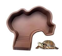 Reptile Feeding Dish Tortoise Water Bowl with Ramp