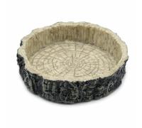 Reptile Feeding Dish, Wood Grain Feeding Dish | Resin Composite Construction, Reptile Feeding | Placement - Supports Turtle Habitat, For Terrariums