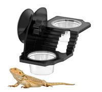 Reptile Feeding Ledge, Hanging Gecko Feeder With 1/2pcs Bowl for Lizard Turtle Tortoise Scorpion Centipede Crested Geckos