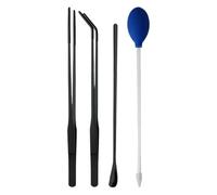 Reptile Feeding Ponettos, Reptile Feeding Tool Set, 4 Pieces Aquarium Tweezers Set, Comfortable Ergonomic Terrarium Supplies for Professional Reptile Care