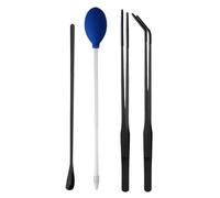 Reptile Feeding, Reptile Feeding Instrument, Aquarium Rubber Tip Feeding Tweezers, 4 Pieces, Professional Reptile Terrarium Supplies with Ergonomic Design