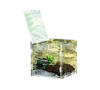 Reptile Feeding Terrarium Box Tortoise Lizard Feeding Box Transparent Reptile Breeding Box Acrylic Feeding Box 360 Degree Transparent Pet Crawl Box Animal Habitat Cage