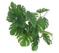 Reptile Foliage - 9.85 Inch Tank Decor | Resin Fake Greenery - Realistic Artificial Leaves with Stable Base for Lizards and Geckos, Ideal for Creating a Natural Habitat in