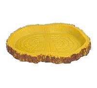 Reptile Food Basin Imitation Bark Lizard Sea Turtle Food Bowl for Aquariums Fish Tank Made Resin Size 11.5cm x 8.5cm