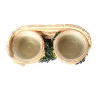 Reptile Food Bowl - Double Dog Bowls | Reptile Water | Reptile Feeder for Lizard Non spoll Dog Food Bowls Aime Bowls