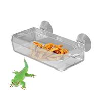 Reptile Food Bowl | Escape-Proof Food | Anti-escape Food Dish, Gecko, Chameleon, Lizard, Snake, Reptile Food Dish with Smooth and Narrow Opening Seamless Setup Durable Transparent Bait