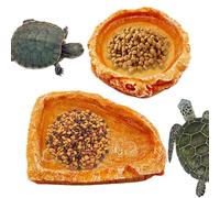 Reptile Food Bowl, Hermit Crab Food Water Dishes - Reptile Water Bowls, Feeding Dish for Snail, Bearded Dragon, Frog, Hermit Crab, Turtle