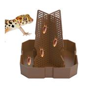 Reptile Food Bowl, Reptile Feeding Dish - Leopard Gecko Food Dish,Mutual Insertion Prey Dish, Pet Bowl Lizard Gecko, Feeding Bowls