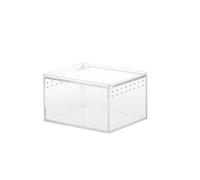 Reptile Food Box - Clear Acrylic Cage, Leak-proof Animal Habitat | Breathable Spider Breeding Container for Care of Geckos, Lizards and Small Exotic Pets