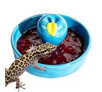 Reptile Food Dish - Ceramic Anti-Tip Feeder Basin Bowl - Reptile Feeding Bowl,for Leopard, Lizards, Chameleon, Hermit Crabs, Snakes, Frogs, Snails, Spiders, Home, Vivarium, Pet Store