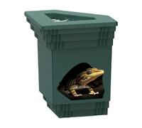 Reptile Food Dish,Reptile Cave Water Dish for Tortoises | Basking Area Simulation Landscape Aquarium Decor for Horned Frogs Leopard Amphibians Spiders Snakes