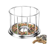 Reptile Food Dish - Stainless Steel Tray, Feeding And Water Bowl | Rust Proof Pet Dispenser, Tortoise Habitat Accessory For Lizards Sea Turtles Chameleons Home Vivarium Store
