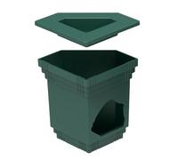Reptile Food Dish | Terrarium Bearded Dragon Cave with Feeder,Fish Tank Accessories Basking Area Aquarium Decor for Ball Pythons Snakes Horned Frogs Amphibians