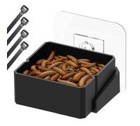 Reptile Food Dish Wall Mount Bowl Universal Feeder Cup Holder | Food Grade Safe Feeding Container Terrarium Accessory Crested Gecko Iguana Leopard Gecko Bearded Dragon Tree Frog Chameleon Care Habitat