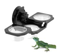 Reptile Food Mirror, Reptile Water Bowl - Feeding Bowl with Suction Cup, Terrarium Bowl for Lizard, Snake, Turtle, Bearded Dragon, Spider