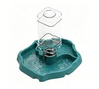 Reptile Food Water Bowl - Self Refilling Tortoise Drinking Station, Portable Vivarium Feeding Supply, Anti Spill Beverage Holder For Bearded Dragons Geckos Serpents | Aquarium Shelter Care