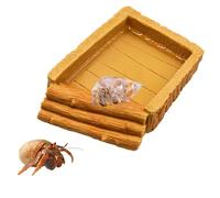 Reptile Food & Water Dish Bowl - 16 x 10 cm Resin Feeder Tray, Aquarium Tank Accessories for Small Animals Lizards Turtles Hermit Crabs Geckos Chameleon Bearded Dragon Tortoise Frog Turtle Snail