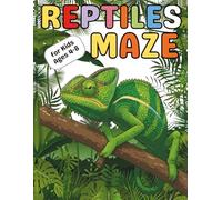 Reptile Gifts for Kids : Reptiles Maze Activity Book for Kids Ages 4-8: 40 Fun and Easy Mazes Featuring Snakes, Lizards, and Turtles