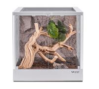 Reptile Glass Terrarium 18"x18"x18" 24 Gallon Knock-Down Dual-Locking Security Mesh Ventilation Durable Aluminum Frame Modern Design