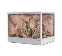 Reptile Glass Terrarium 24"x18"x18" 32 Gallon Knock-Down Dual-Locking Security Mesh Ventilation Durable Aluminum Frame Modern Design