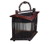 Reptile Habitat Box Diamond shaped antique carved handheld design easy retrieval grasshopper cages