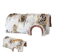 Reptile Habitat Cave - Resin Simulation Tree Hideout Shelter Decoration, Bearded Dragon Hideout, Natural Looking Terrarium Accessory | Gecko Le Snake Lizards