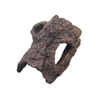 Reptile Habitat Décor Hideouts Bark Bends, Aquarium Cave Hollow Tree Trunk for Lizard Chameleon Gecko Snake