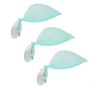 Reptile Habitat Platform 3PCS For Leaf Shape with Suction Cups for Turtle Basking Areas Frog Resting Spots and Lizard Climbing Structures (clear green)