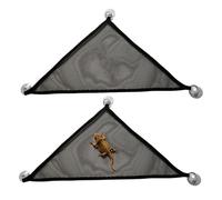 Reptile Hammock - Lizard Mesh Lounger, Breathable with Suction Cups, Terrarium Climbing Bed with Strong Stitching, Pet Habitat Accessories Resting Net, Indoor Outdoor Iguana Gecko Tank Decor