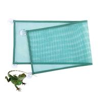 Reptile Hammock Mesh Bed with Large Suction Cups - Bearded Dragons Resting Seat, Safety Climbing Furniture for Snakes, Lizards, Geckos, Terrarium, Habitat, Pet Supplies