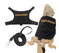 Reptile Harness - Bearded Dragon Clothes - Adjustable Breathable Reptile Rope Harness Comfortable for Safe Walks High Strength Nylon Material That Reduces Friction on P