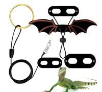 Reptile Harness - Bearded Dragon Vest, Small/Medium/Large 3 Pack Adjustable Leaash | Bat Wings Costume Accents, Cute Dinosaur Print Amphibians Leaash with Adaptable Straps for Reptiles Geckos Iguanas