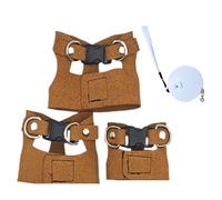 Reptile Harness, Escape Proof Adjustable Harness with Traction Rope, 3-Pack Harnesses for Lizard, Squirrel, Chameleon, Hamster, Ferret, Small Animals